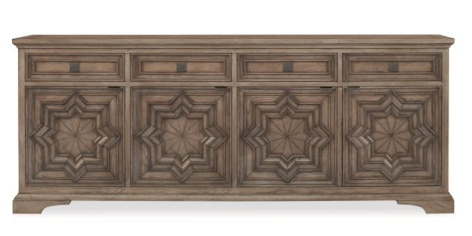 CASA BELLA CARVED CREDENZA - TIMBER GRAY FINISH