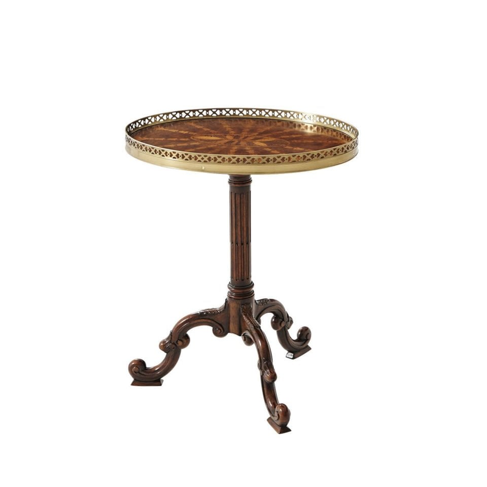 RADIATING PARQUETRY ACCENT TABLE