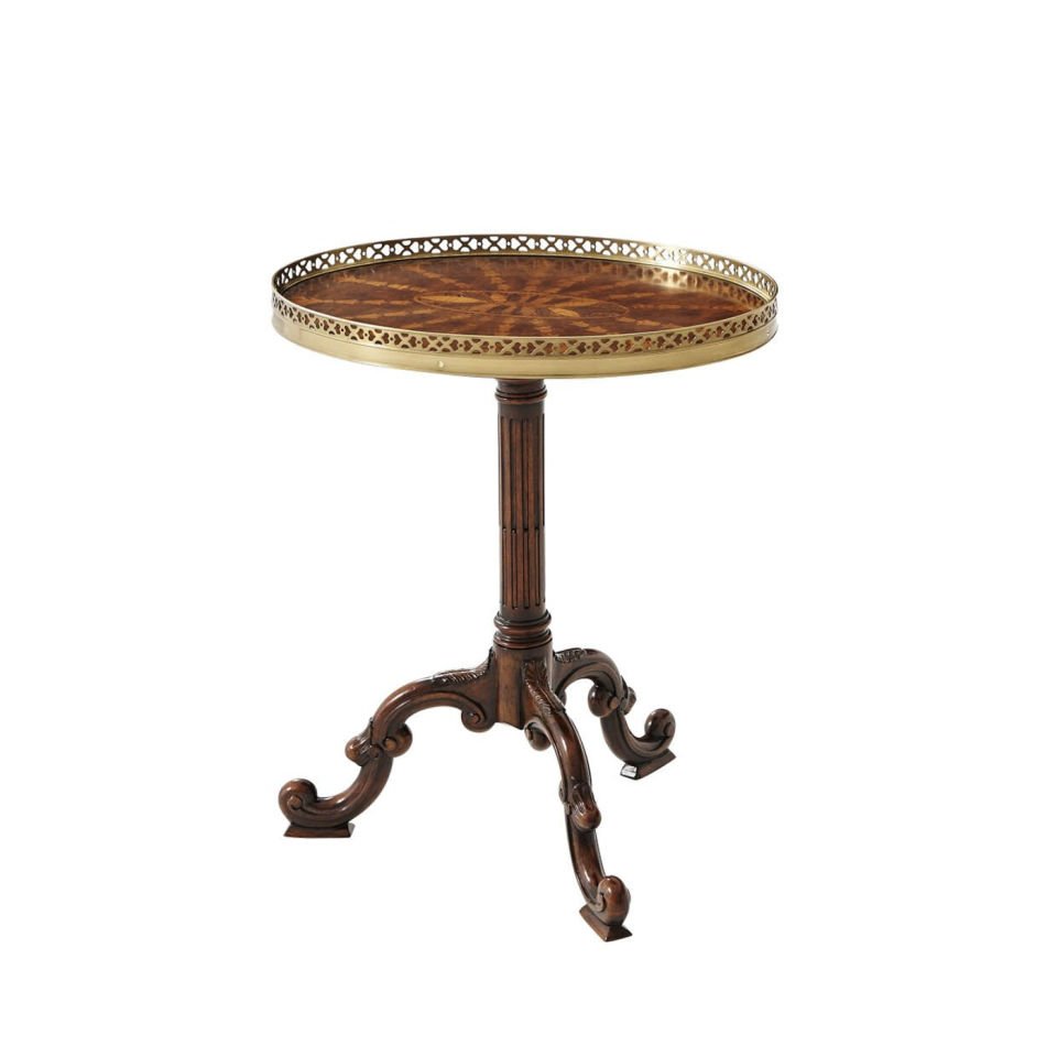 RADIATING PARQUETRY ACCENT TABLE