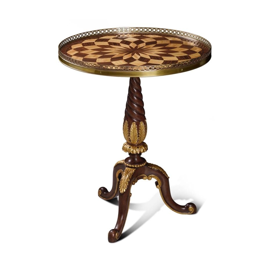 MAHOGANY AND GOLD GILT SEHPA