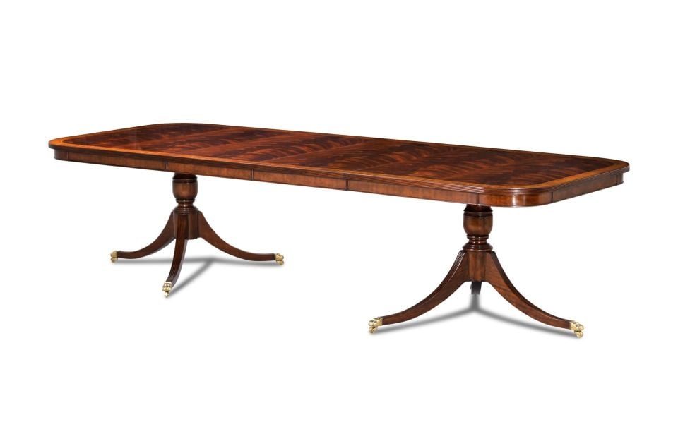 CROTCH MAHOGANY DINING TABLE