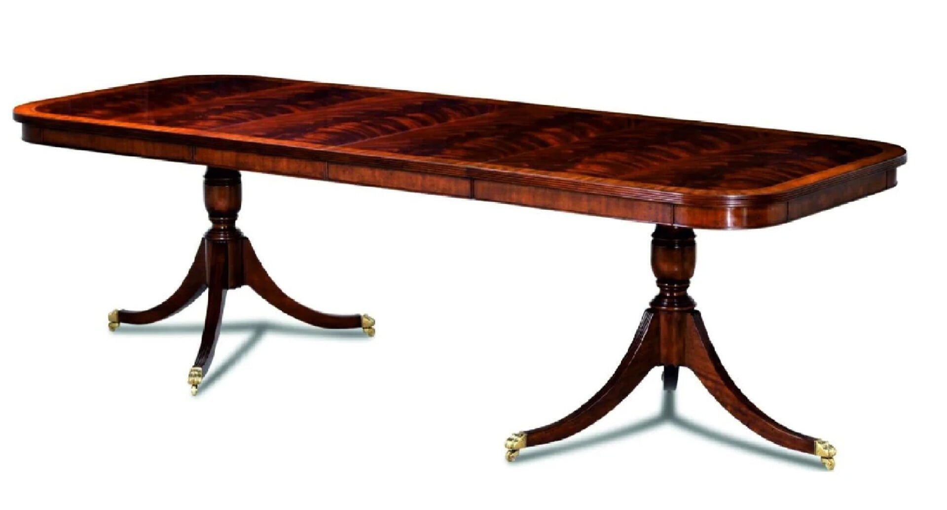 CROTCH MAHOGANY DINING TABLE