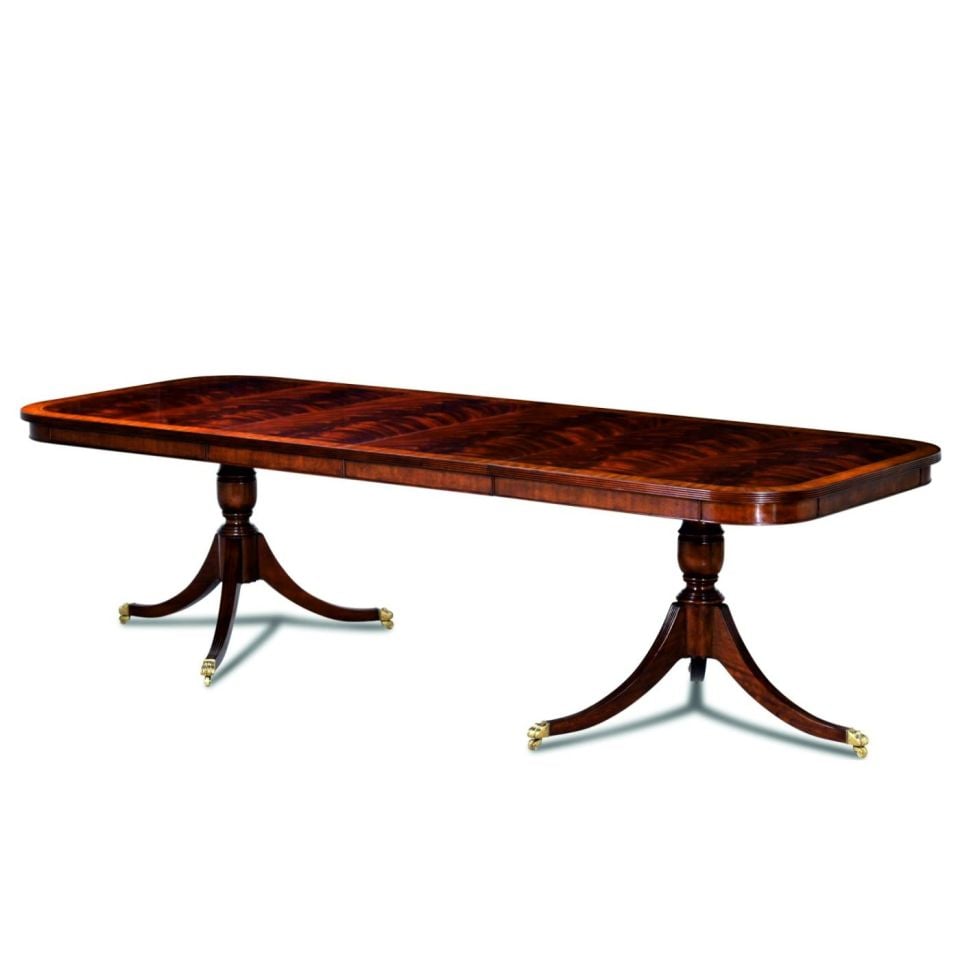 CROTCH MAHOGANY DINING TABLE