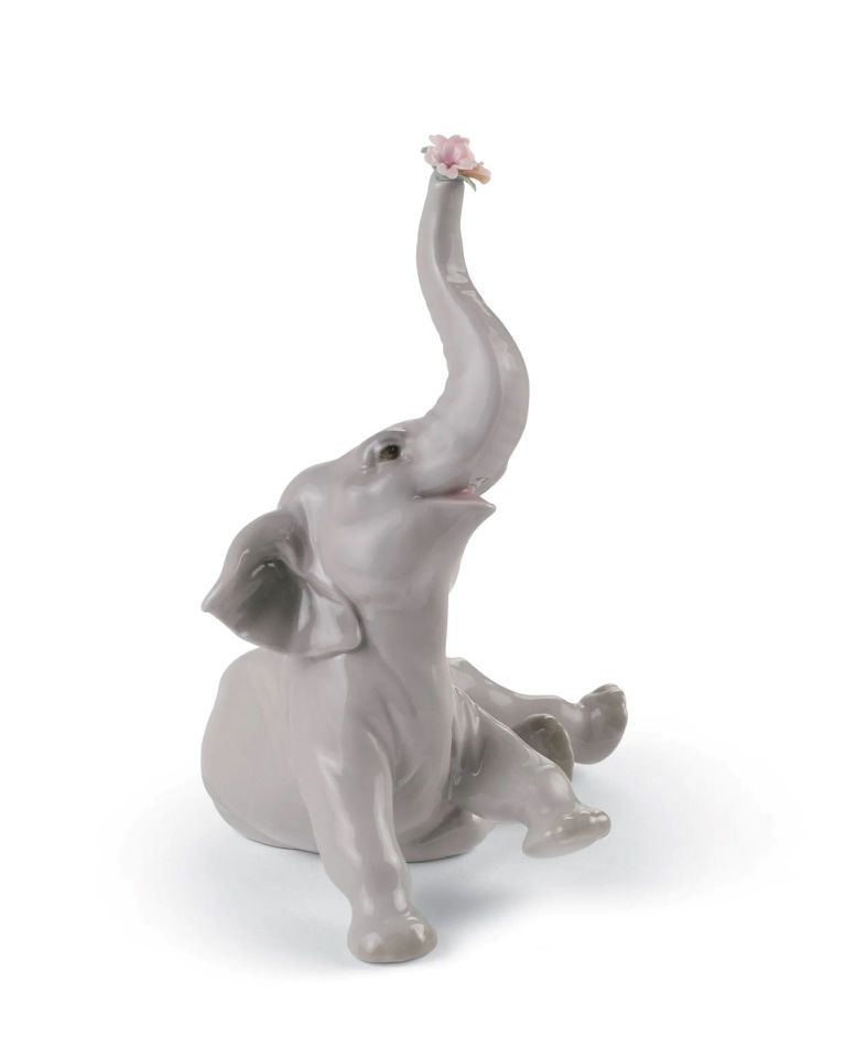 PEMBE ÇİÇEKLİ BEBEK FİL