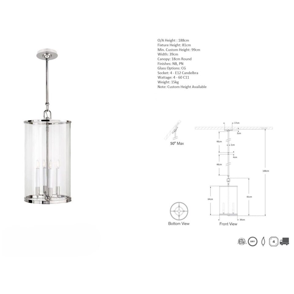 MODERN LANTERN FENER LAMBA (L)