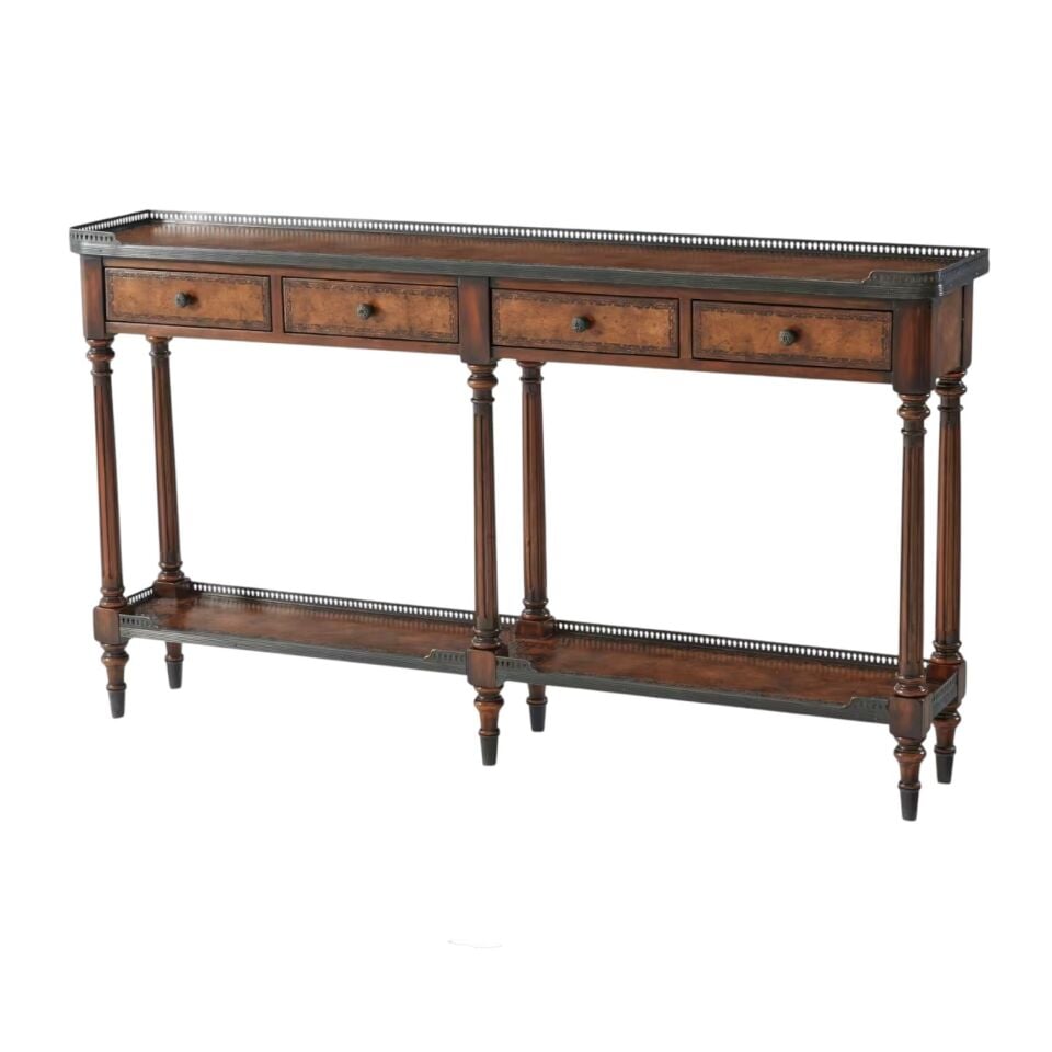 THE LOUIS XVI LEATHER KONSOL