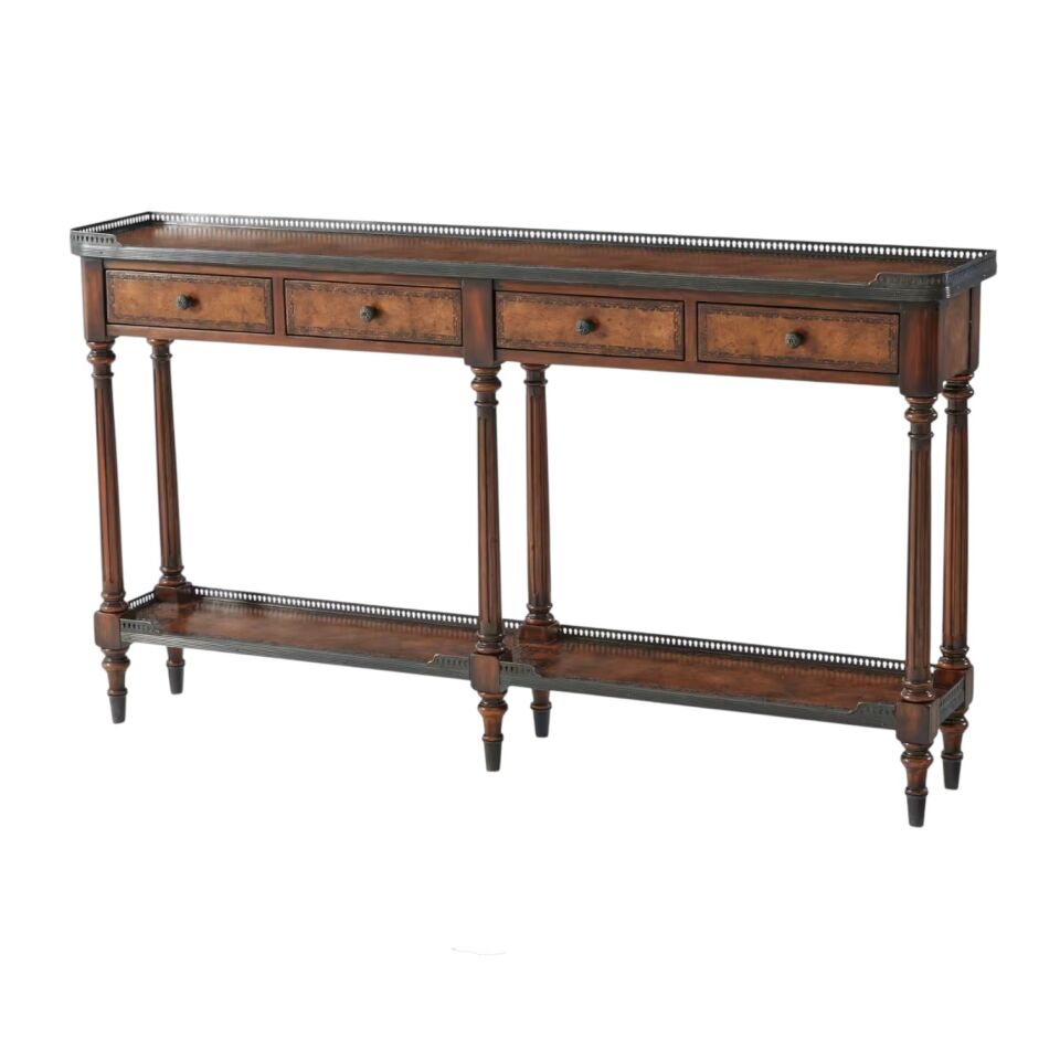 THE LOUIS XVI LEATHER KONSOL