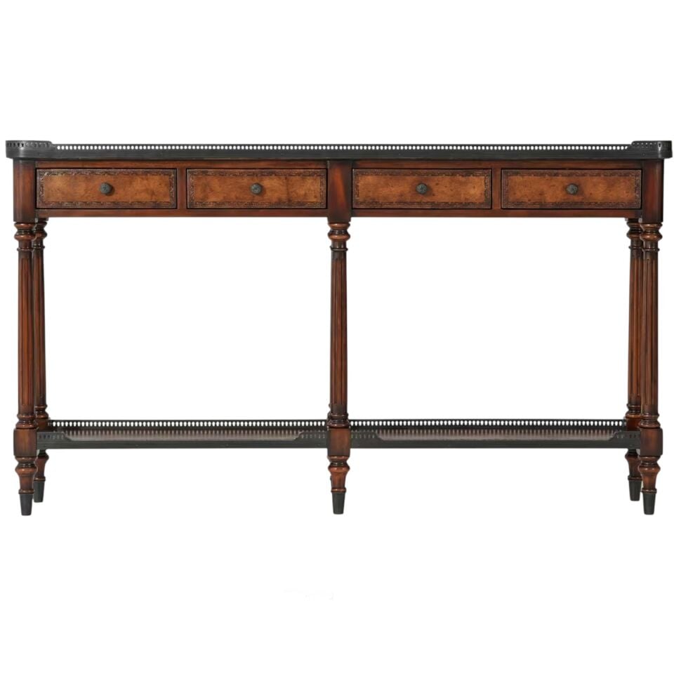 THE LOUIS XVI LEATHER KONSOL