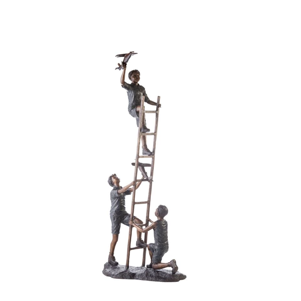 CHILDREN CLIMBING A LADDER