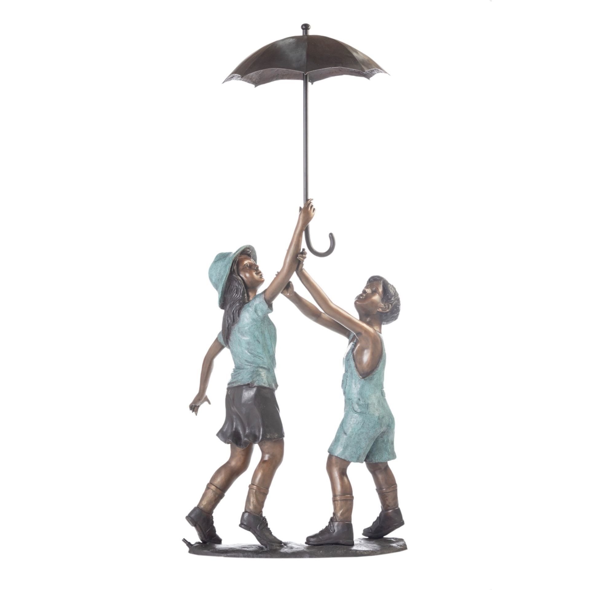 FOUNTAIN OF CHILDREN UNDER AN UMBRELLA