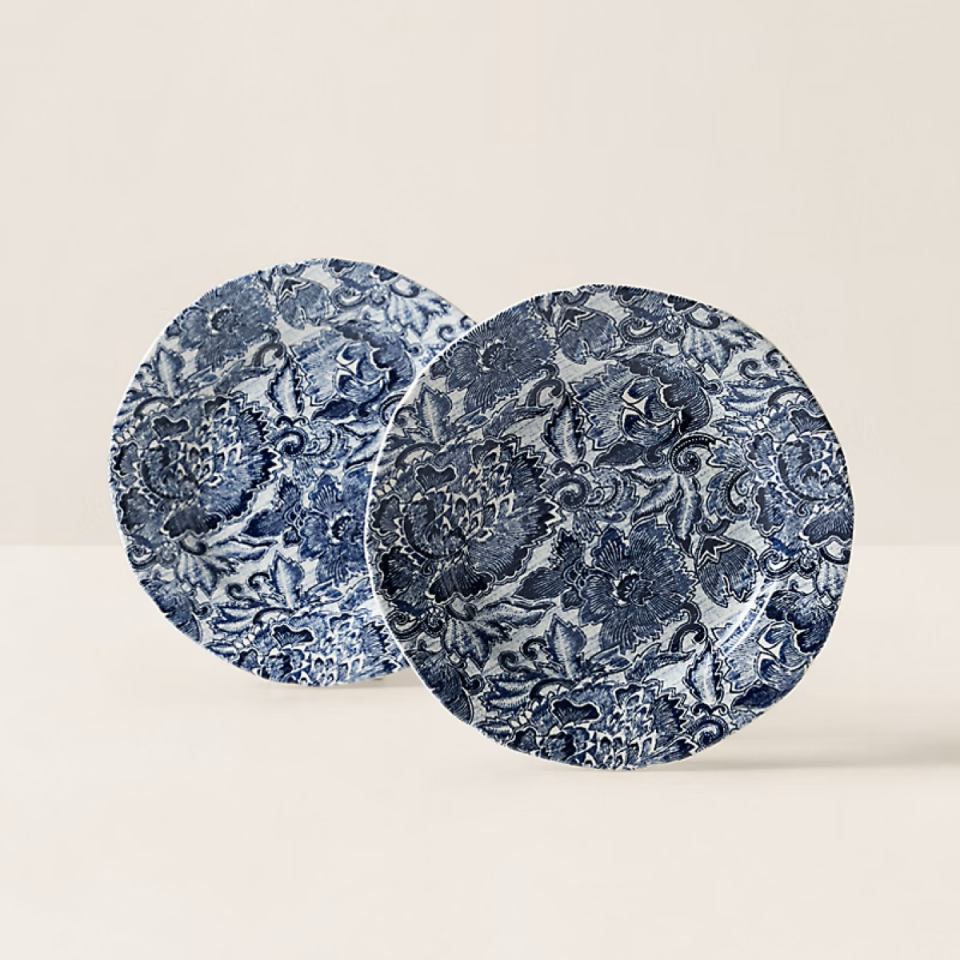 FADED PEONY SALAD PLATE