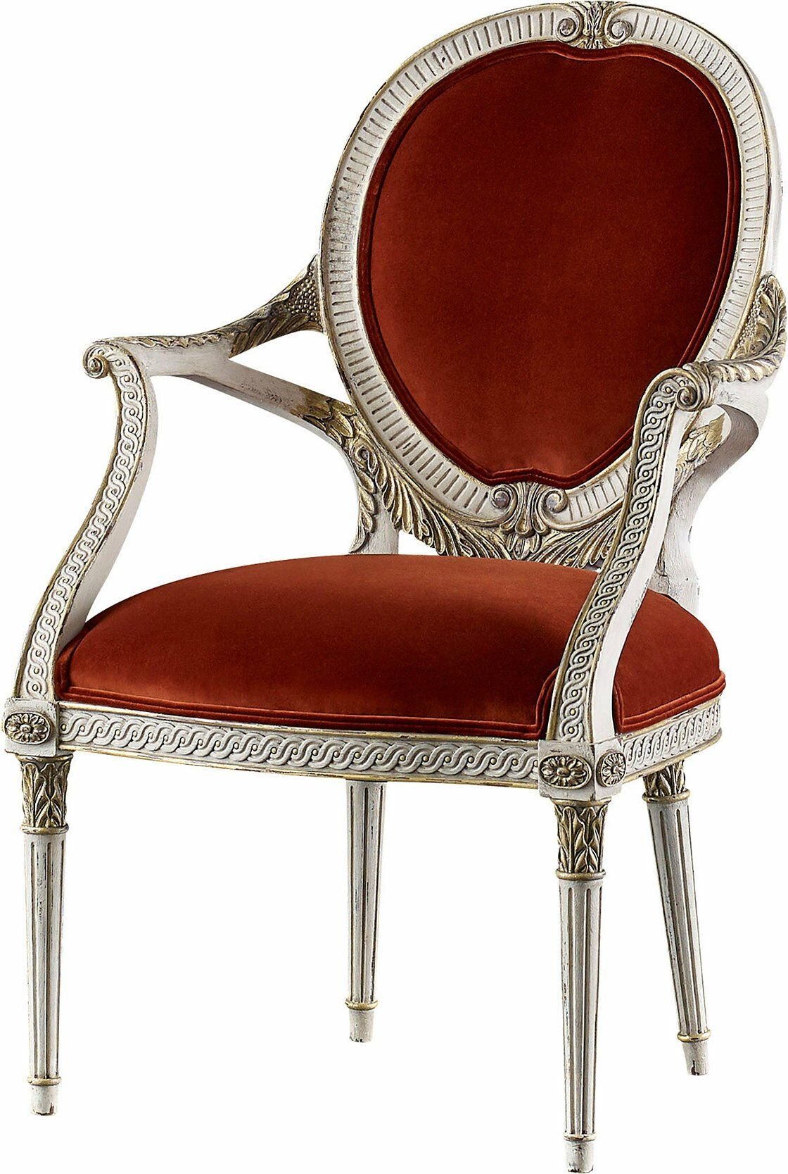 HEPPLEWHITE CARVED ARM CHAIR