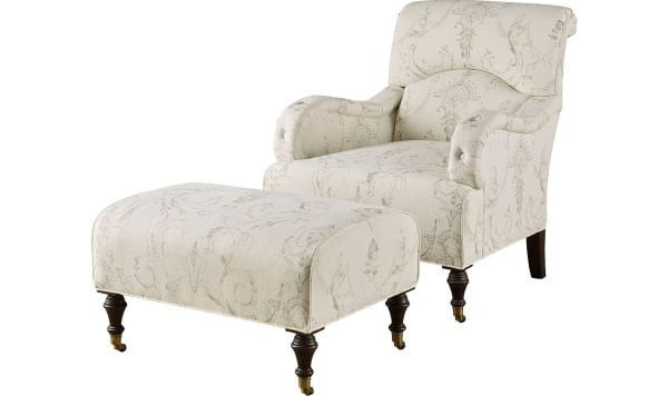 VICTORIAN UPHOLSTERED OTTOMAN