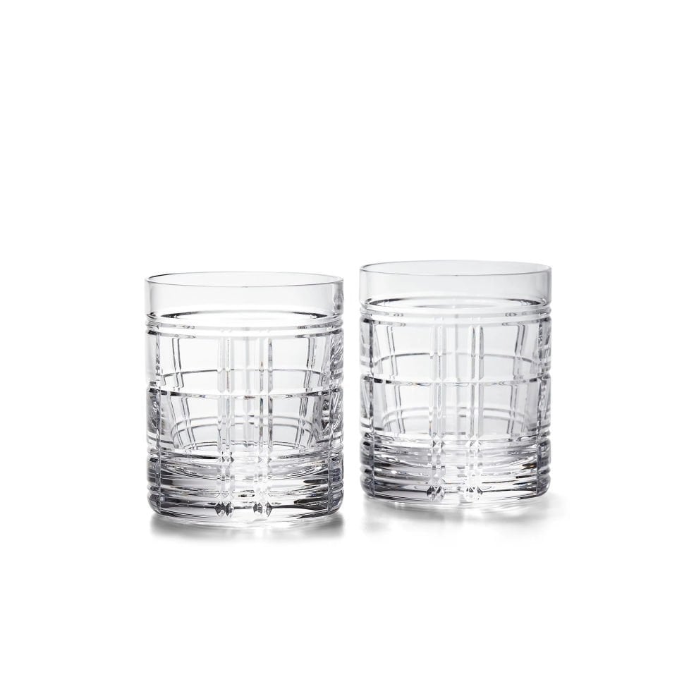 HUDSON PLAID DOUBLE - OLD - FASHIONED GIFT SET