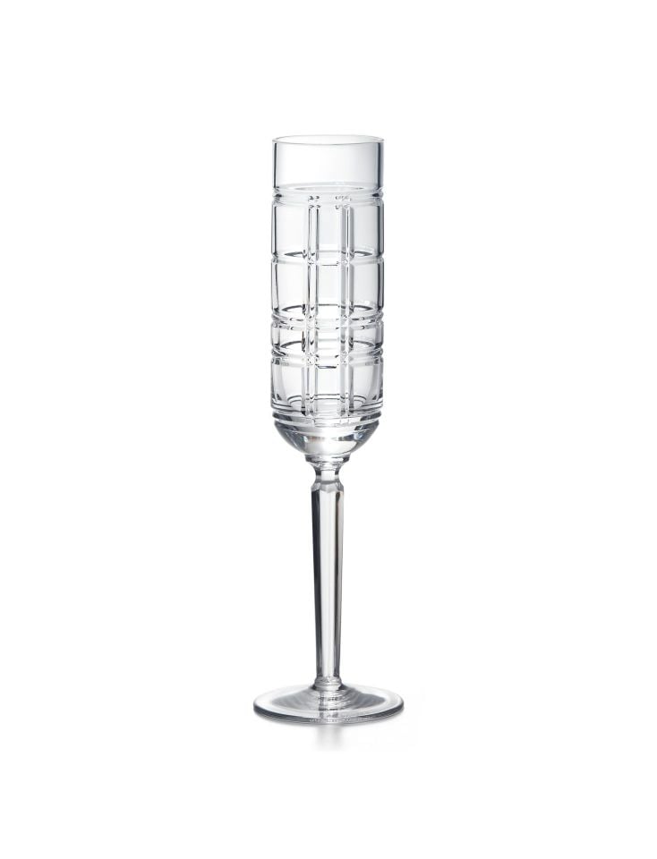 HUDSON PLAID CHAMPAGNE GLASS