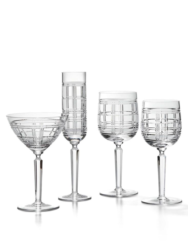 HUDSON PLAID CHAMPAGNE GLASS