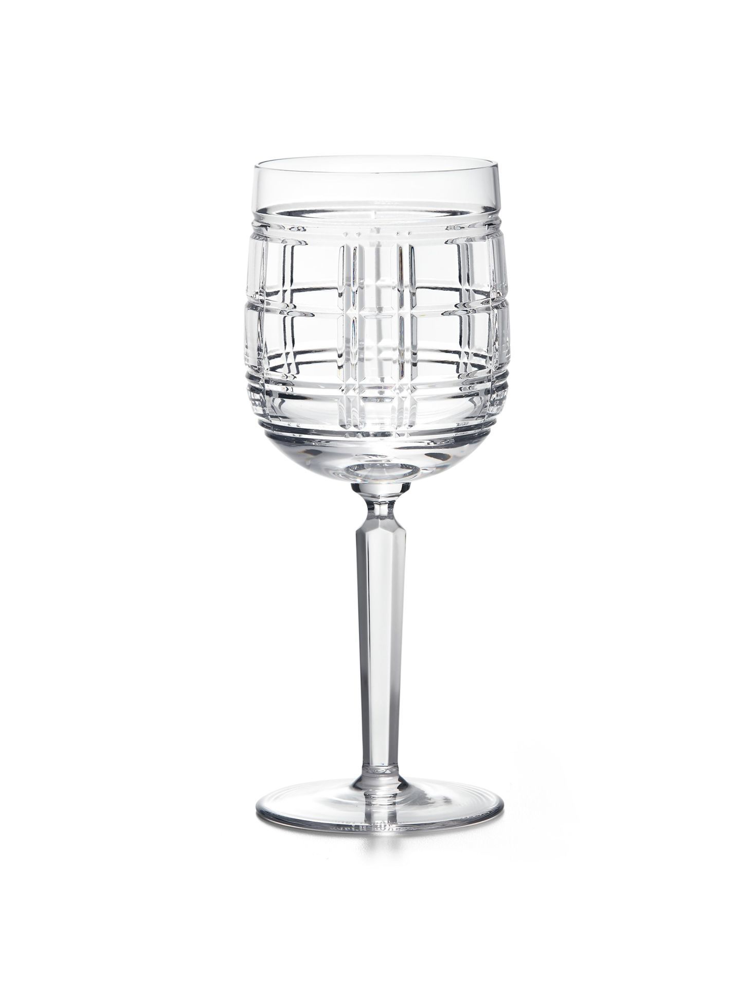 HUDSON PLAID RED WINE GLASS