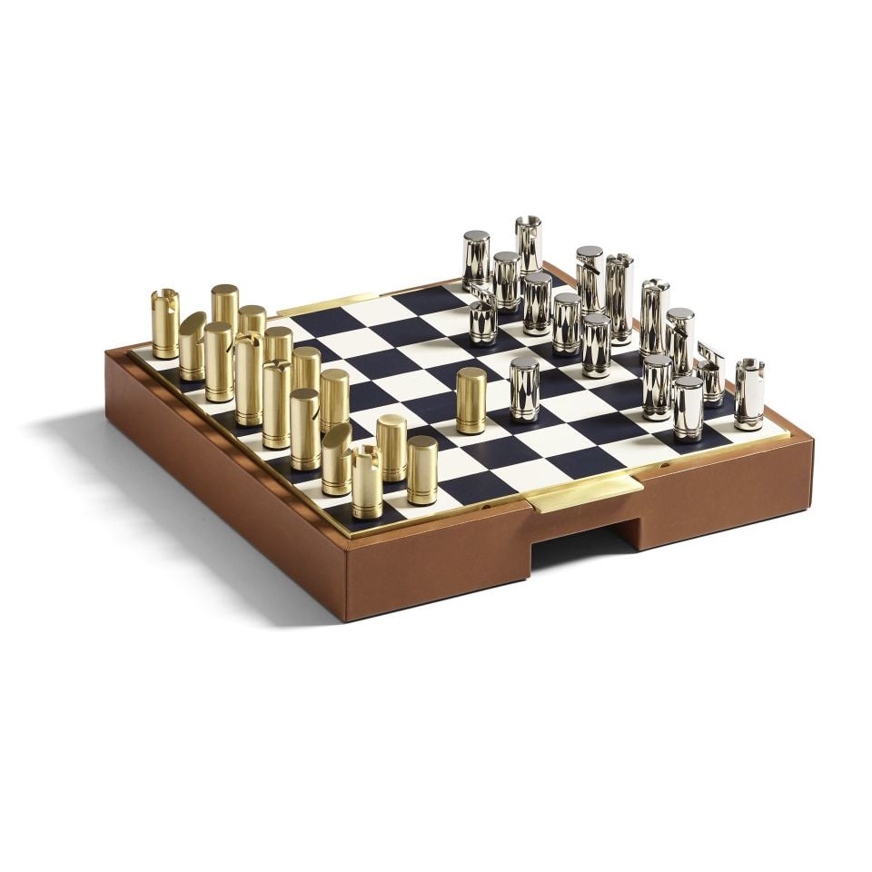FOWLER CHESS AND CHECKERS GAME GIFT SET