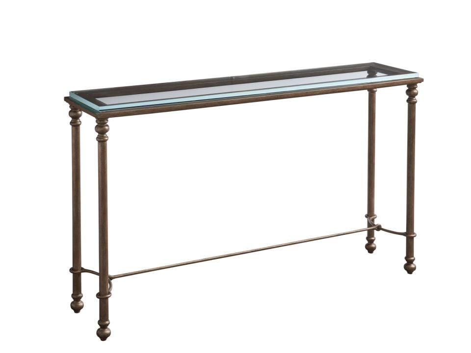 BLUFF METAL AND GLASS CONSOLE