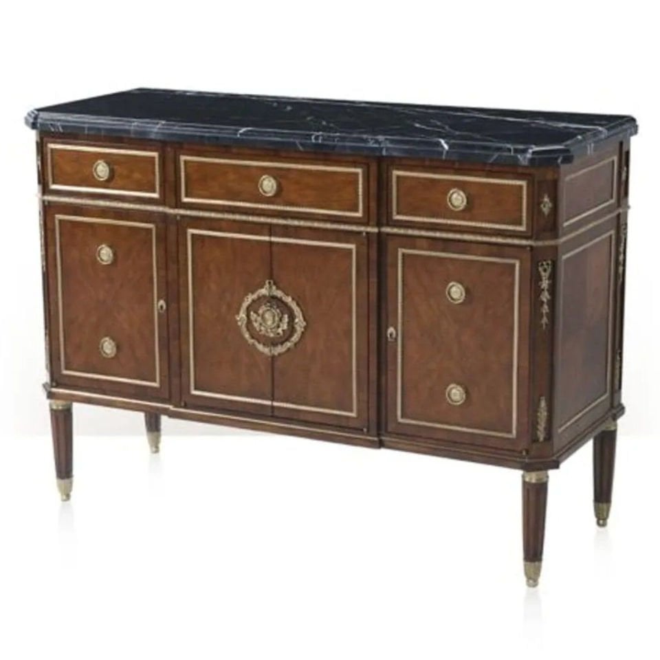 A ROSEWOOD VENEER KONSOL